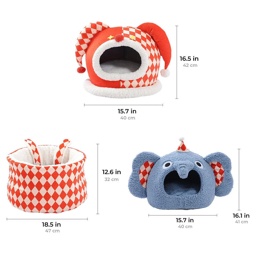 Circus Series Pet Bed Semi-Enclosed Cat Cave