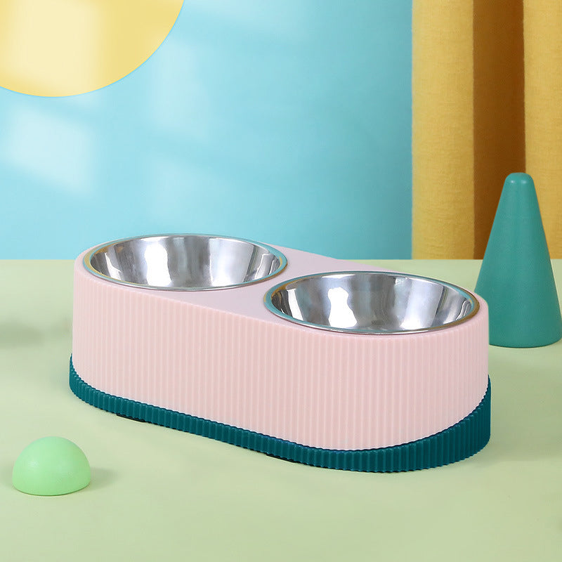 Double Wall Stainless Steel Pet Bowl Slow Food Dog Bowl