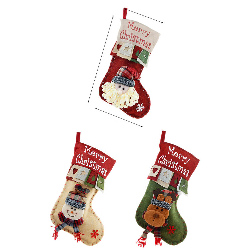 Sophisticated Large Christmas Stocking Gift Bag