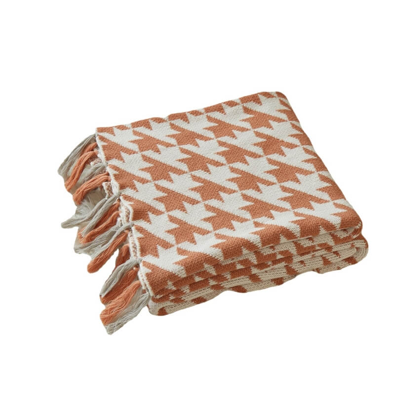 Tassel Knitted Throw Blanket Sofa Blanket