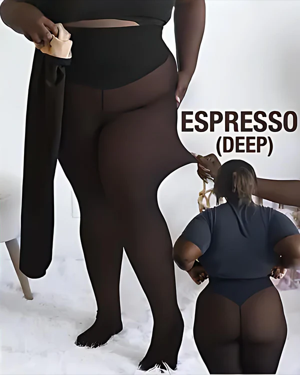 One-Seam Translucent Fleece Lined Tights