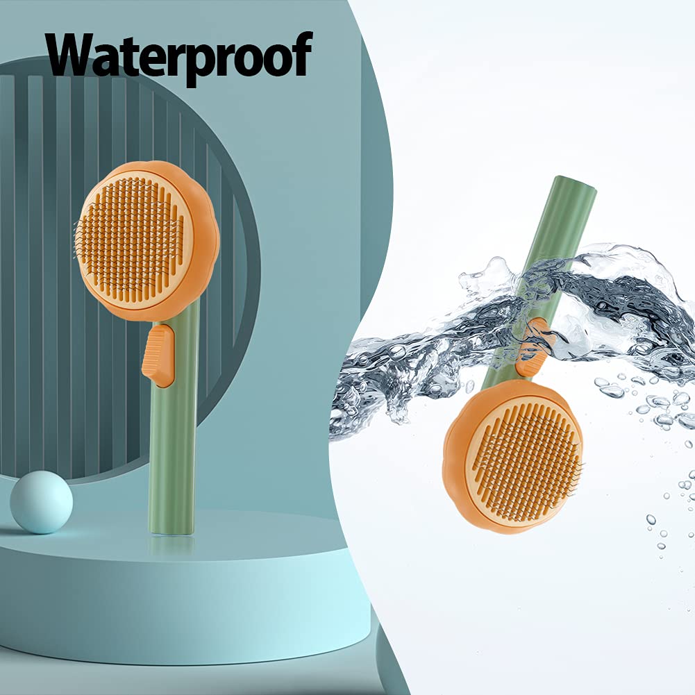 Pumpkin Self Cleaning Slicker Brush For Cats