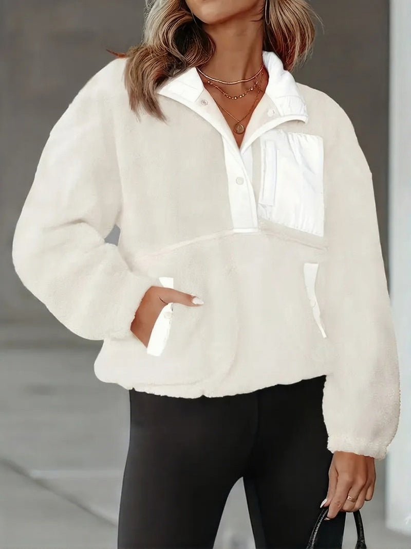 Cozy Colorblock Fleece Pullover