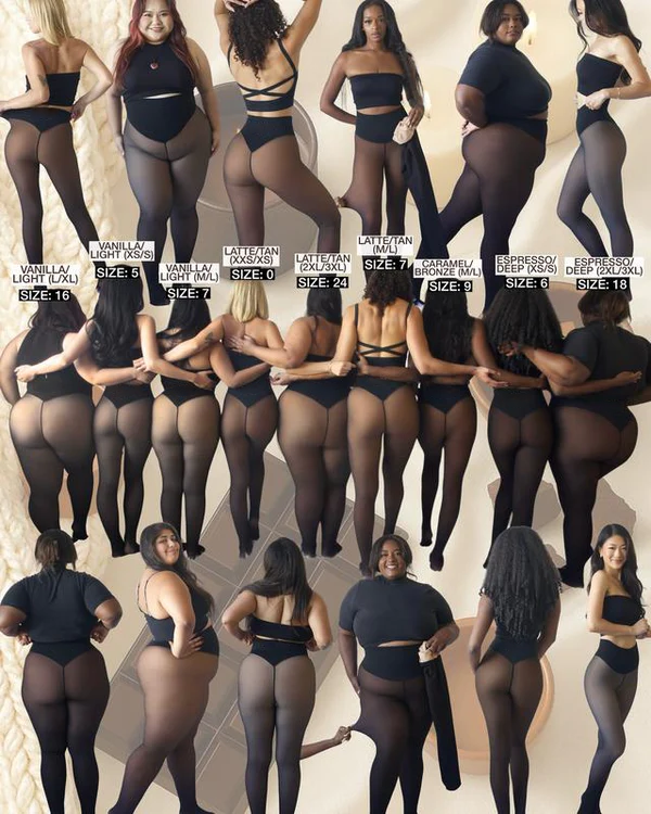 One-Seam Translucent Fleece Lined Tights