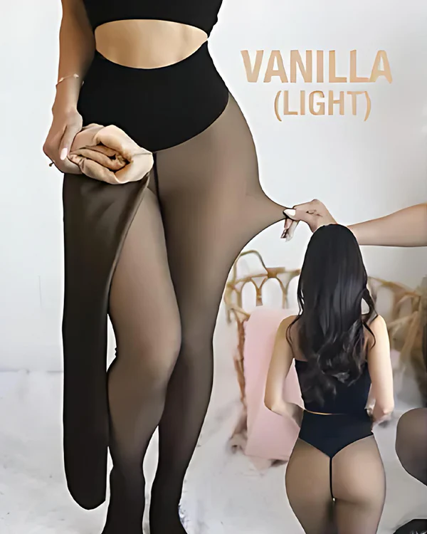 One-Seam Translucent Fleece Lined Tights