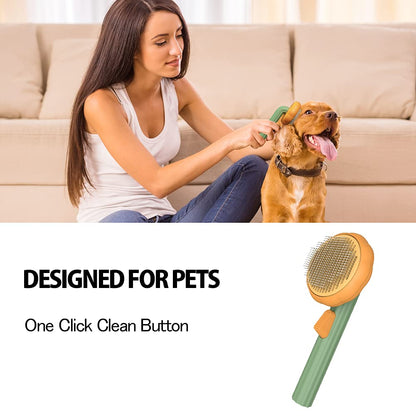 Pumpkin Self Cleaning Slicker Brush For Cats