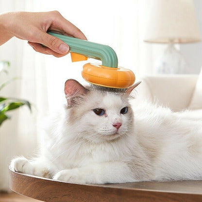 Pumpkin Self Cleaning Slicker Brush For Cats