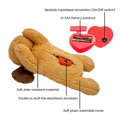 SnuggleBuddy™ Calming Heartbeat Plush for Dogs