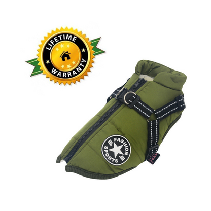 WagsWonder™ - Waterproof Winter Jacket with Built-in Harness