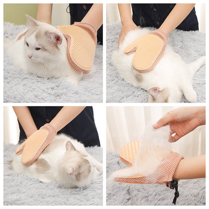 Silicone Double Sides Pet Floating Brush Grooming Glove