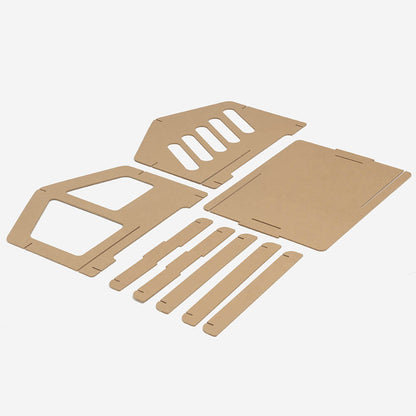 Extra Large Indoor Wooden Frame Semi-Enclosed Detachable Cat House