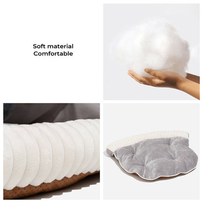 Koalaing 2 in 1 Foldable Indoor Soft Cat Tunnel Bed