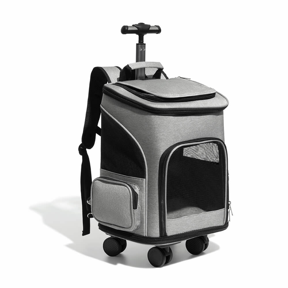 Portable Folding Trolley Universal Wheels Travel Large Pet Carrier Backpack
