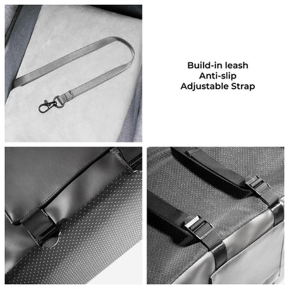 Full Leather Portable Center Console Lookout Pet Car Seat