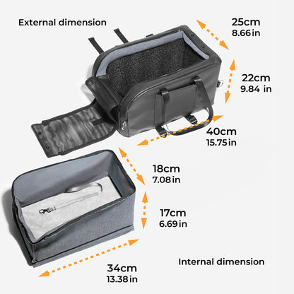 Full Leather Portable Center Console Lookout Pet Car Seat