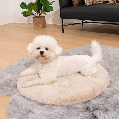 Super Soft Handmade Imitation Fur Round Fluffy Pet Fuzzy Mat