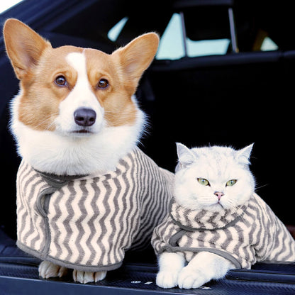 Ultra-Absorbent Dog Bath Towel Dog Anxiety Jacket