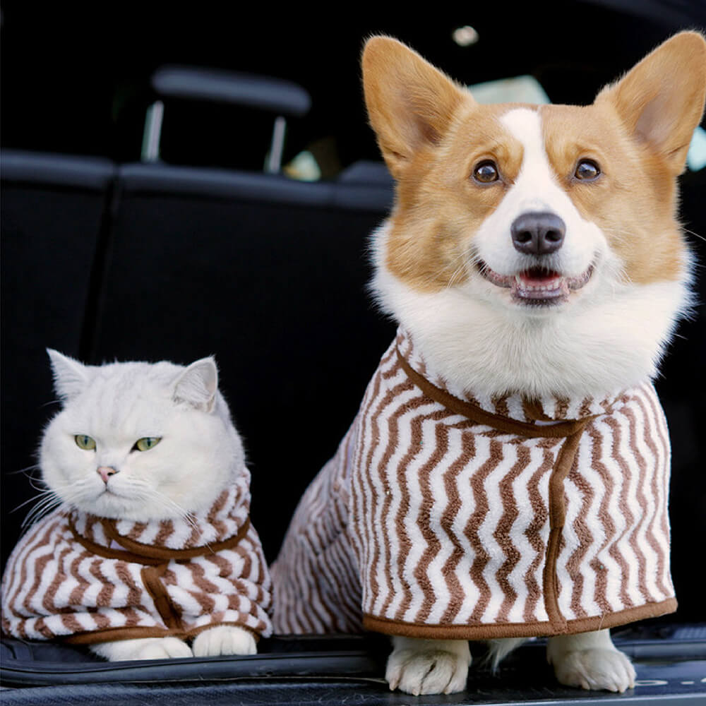 Ultra-Absorbent Dog Bath Towel Dog Anxiety Jacket