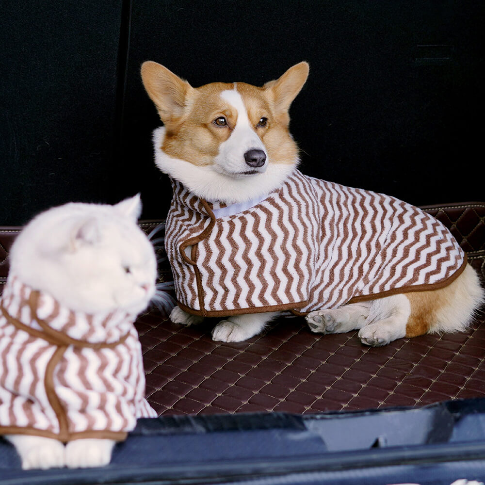 Ultra-Absorbent Dog Bath Towel Dog Anxiety Jacket