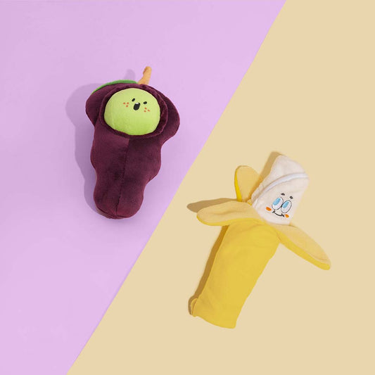 Plush Squeaky Dog Toy - Fruit