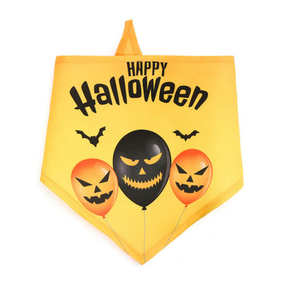 Halloween Pumpkin Ghost Triangle Bibs Dog Bandanas