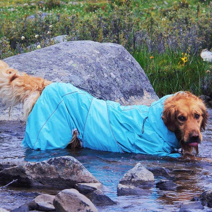 Large Dog Outdoor Jacket Waterproof Adjustable Dog Rain Coat