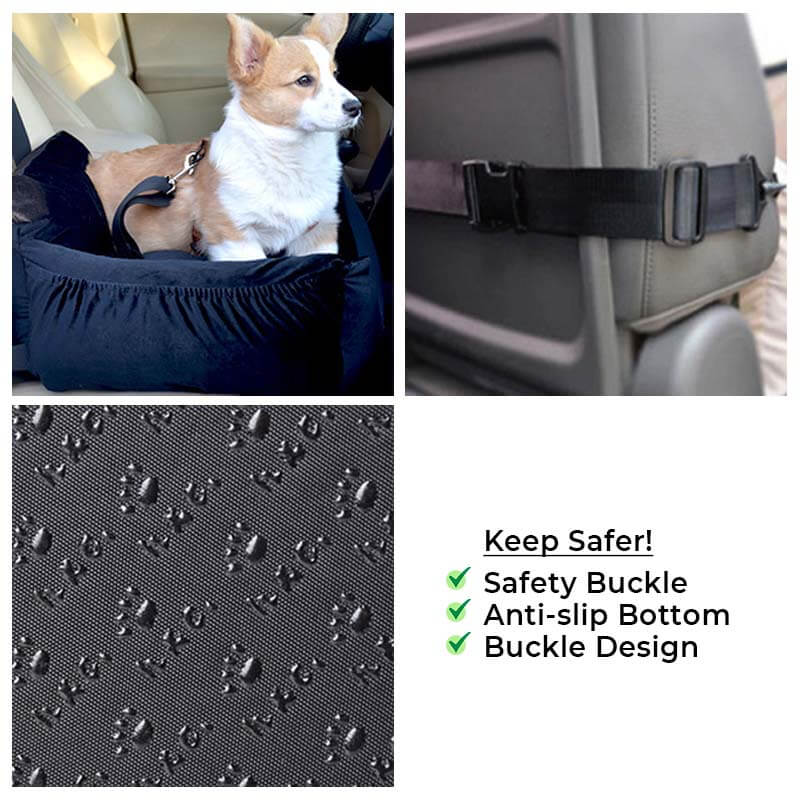 Removable Safety Pet Trip Bed Dog Car Seat Bed