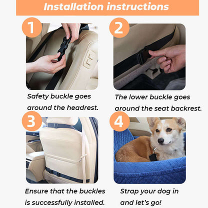 Removable Safety Pet Trip Bed Dog Car Seat Bed