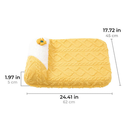 Cheese Cat Bed Fleece Jacquard Comfortable Dog Bed