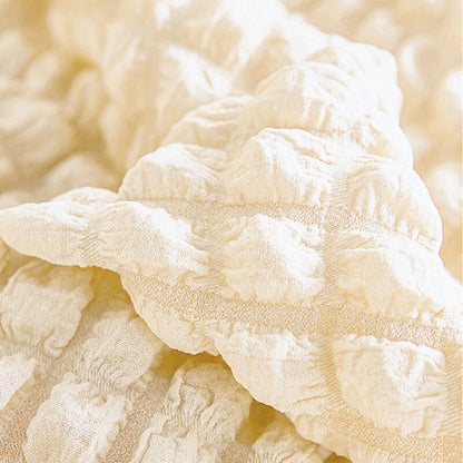 Seersucker Armchair Cover Full-wrapped Stretch Couch Cover with Ruffle Skirt