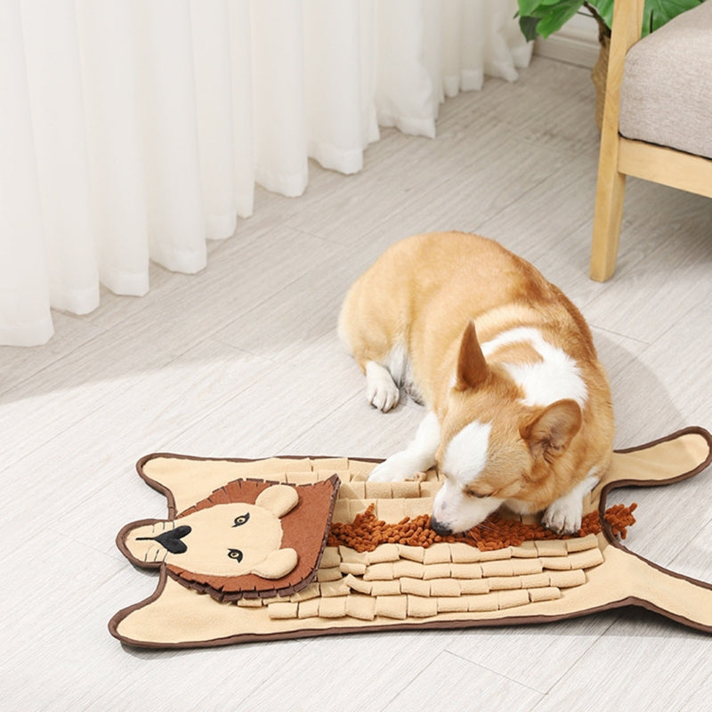 Lion Crocodile Shape Dog Slow Food Mat Dog Training Sniffing Mat