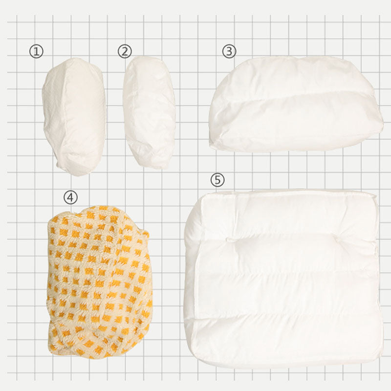 Poached Egg Lamb Velvet Pet Sofa Dog Recliner Cat Sofa