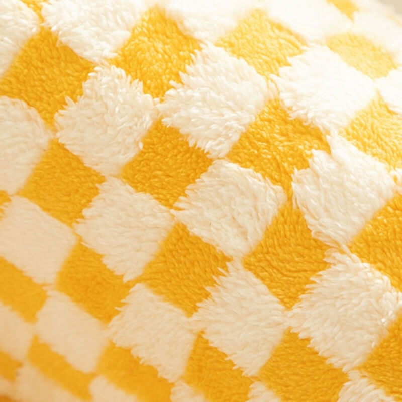 2-in-1 Funny Plush Plaid Cat Tunnel Cat Bed