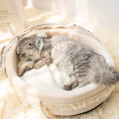 Adorable Cradle Semi-enclosed Cat Bed