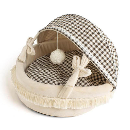 Adorable Cradle Semi-enclosed Cat Bed