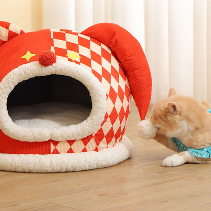 Circus Series Pet Bed Semi-Enclosed Cat Cave