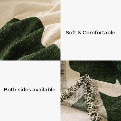 Clover Pattern Blanket Chenille Large Couch Cover