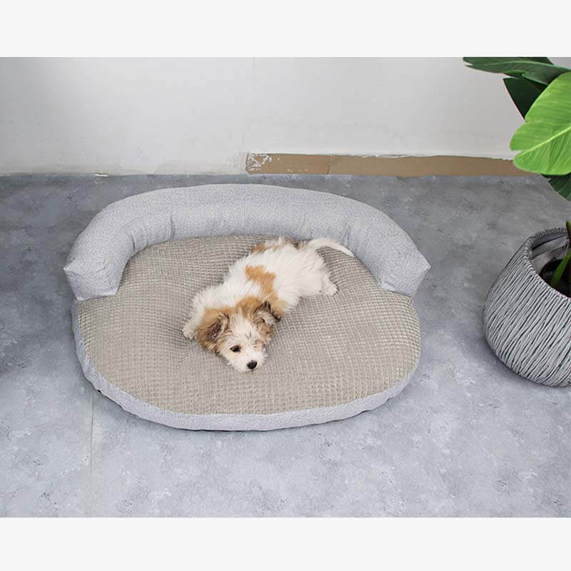 Corn Fleece Neck Guard Pet Bed Removable Indoor Dog Sofa Bed
