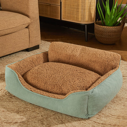 Cosy Plush Full Backrest Dog Sofa Bed