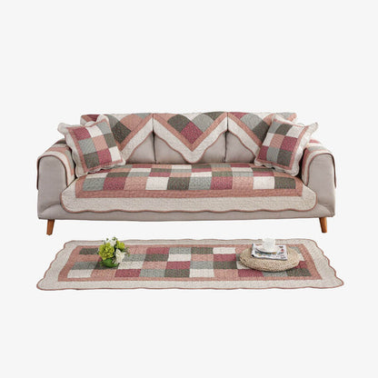 Cotton Quilted Washable Non-slip Couch Cover