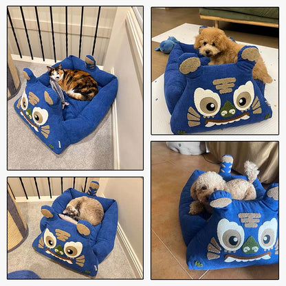 Delicate Embroidered Pet Bed - Tiger