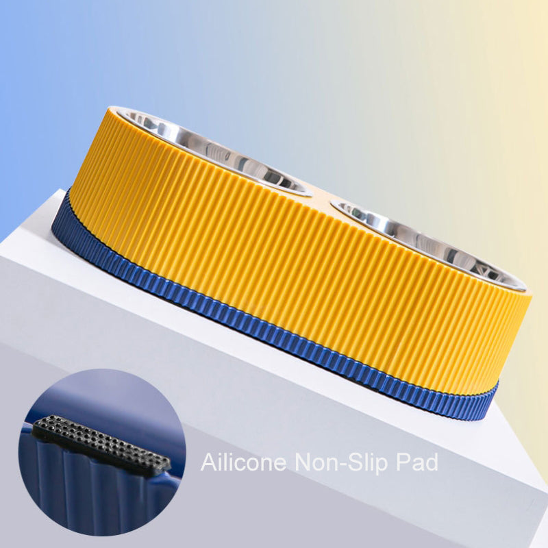 Double Wall Stainless Steel Pet Bowl Slow Food Dog Bowl