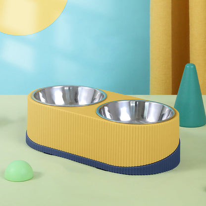 Double Wall Stainless Steel Pet Bowl Slow Food Dog Bowl