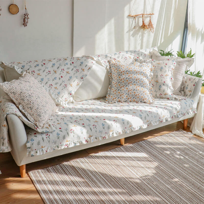 Frenchy Ditsy Floral Sofa Cover Anti-Scratch Protective Couch Cover