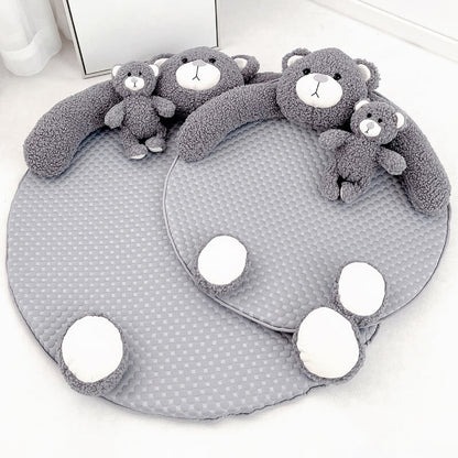 Cute Teddy Bear Sleeping Mat with Bear Toy Dog & Cat Bed