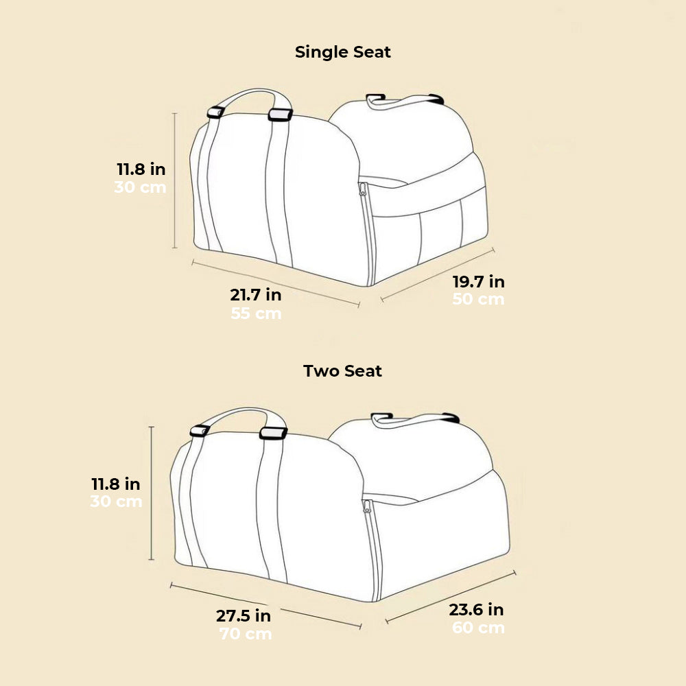 Travel Safety Pup Protector Dog Car Seat Bed