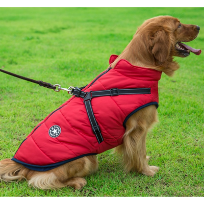 WagsWonder™ - Waterproof Winter Jacket with Built-in Harness